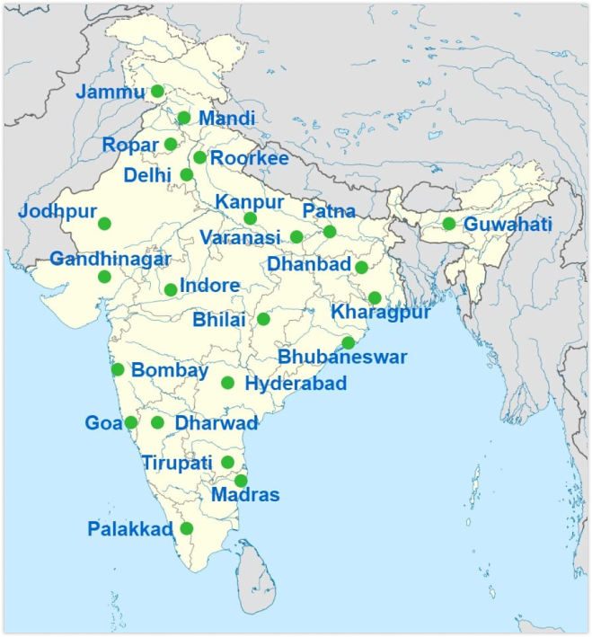 Pan India locations map